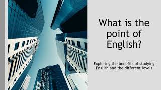 What is the point of English?#englishlearning #adulteducation