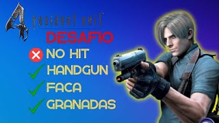 🔴 RESIDENT EVIL 4 -DESAFIO SEM DANOS APENAS HANDGUN, FACA E GRANADAS PROFISSIONAL🔴