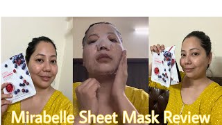 Mirabelle Sheet Mask Review | Trying Sheet Mask | Suitable for All Skin Types💕