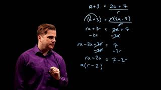 Rearranging an Equation. GCSE 9-1 Maths Edexcel Specimen Paper 1H Q17