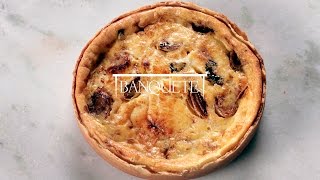 Quiche com Presunto Cru e Cebolas Carameladas