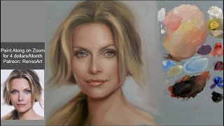 One session oil painting - Michelle Pfeiffer