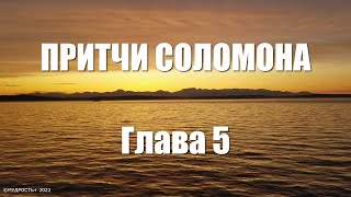 Притчи Соломона Глава 5 (Величайшая Мудрость Соломона)