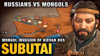 Battle of the Kalka River (1223) | Subutai and Jebe Vs Mstislav III