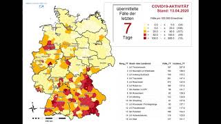 Covid Verbreitung in Deutschland April Mai 2020