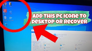 Desktop icons not showing on screen | Add windows 10 desktop icon shortcuts Recovery icon Laptop