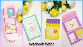 4 Diy notebook folder/ paper craft/ back to school craft/ #papercraft