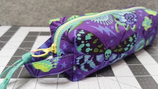 Pencil case/zipper box/zipper pouch/trousse/拉链笔袋/beginner /débutant /easy/ tutorial 0002