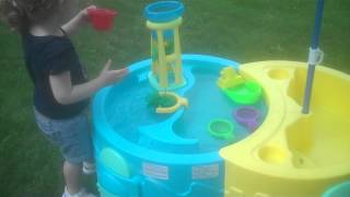 Audrey and her water table.