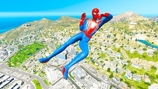 GTA 5 Spiderman Epic Jumps Compilation(GTA V Fails Funny Moments)