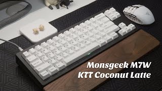 Monsgeek M7W | KTT Coconut Latte (Palm Bear v2) | GMK Minimal R2 | Sound test | #yetimech