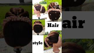 Hair style|Hair style for medium& long hair|low bun|braid hair style #viral#sorts#hairstyle#ytshort