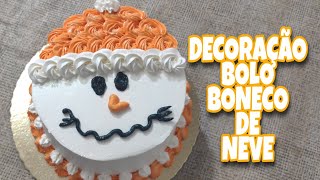 BOLO BONECO DE NEVE - DICAS DE NATAL - SORAIA CAKES