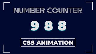 Animated Number Counter using HTML CSS | CSS Animation Examples