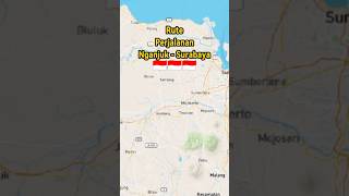 Animasi Perjalanan : Nganjuk - Surabaya Rute Perjalanan 🇮🇩 #shorts #nganjuk #surabaya