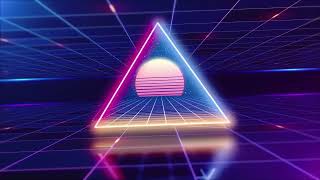 Neon Triangle   -  Neon Sun  -  Neon Grid  -  Retro Motion Graphics  -   Background Video