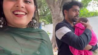 Outing with Newborn 👶 Baby | Baby went to Temple First Time| Pure Time kya Kya kiya😂 #urvashi