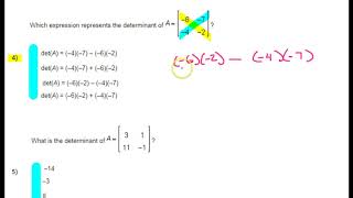 Day 3 Quiz (4) Finding Determinants by Hand