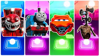 Choo Choo Charles vs Thomas The Train vs McQueen Eater vs Siren Head | Tiles Hop