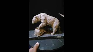 Bear sculpture | how to make bear sculpture with clay | Animals sculpture in clay #shorts