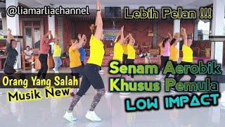 Senam Aerobik Low Impact lebih pelan khusus pemula | Special musik orang yang salah | Melow banget⁉️