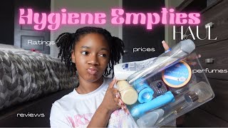 MY JULY HYGIENE EMPTIES 2023 | hygiene haul