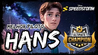 DISNEY SPEEDSTORM - Porquê HANS é disparado o MELHOR PILOTO Gameplay Rankeada Ultimate Champion