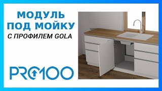 МОДУЛЬ под МОЙКУ с профилем GOLA. (PRO100 6)