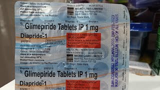 Diapride-1 tablet( Glimepiride ) use, dose, work, side effects, parcautions पूरी जानकारी हिंदी मे।