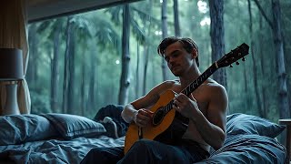 Cozy Bedroom Ambience with Soothing Piano & Rain Sounds - Relaxing Music for Stress Relief and Sleep