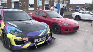 Turbo Honda DC5 And Cars Leaving Daikokunight Japanese Meet At Podium Place Newbury