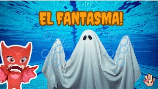 ¡HAY UN FANTASMA EN LA PISCINA! Pj Masks