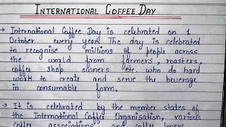 International Coffee Day | Write an Essay on International Coffee Day | Speech on Coffee day