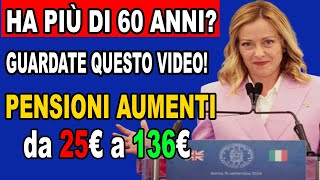 Hai più di 60 Anni? Aumento Esclusivo Fino a €139 sulla Tua Pensione! Scopri Ora Come Ottenerlo 💶