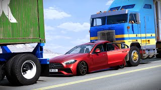 Long Truck and Logistic Car Crashes #01 - BeamNG Drive