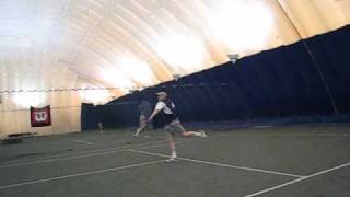 Tennis - Serve & backhand volley