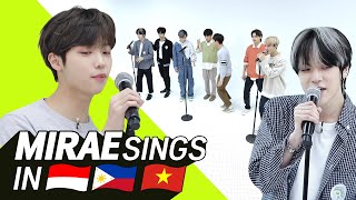 K-POP STARS sing in THREE Languages🎤 | INA/TAG/VIET | MIRAE | TRANSONGLATION