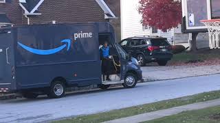 A strange looking Amazon Van