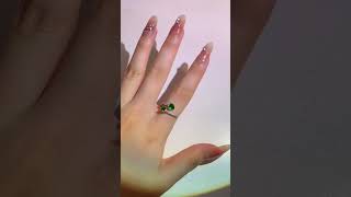 The same series of green jewelry rings.