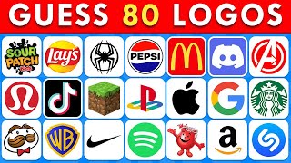 Guess The LOGO in 5 Seconds | Logo Quiz | 80 Famous Logos