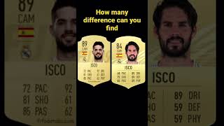 Find the difference ( Isco Fifa card )