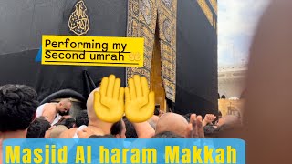 Performing my second umrah Makkah🤲/masjid Al haram #umrah #performance #youtube #shorts #youtube