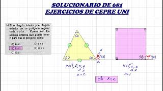 681 Ejercicios resueltos de Geometría de Cepre uni #aprendegeometriaplana #geometria #cepreuni