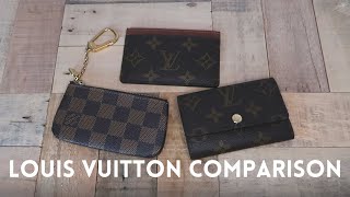 LOUIS VUITTON SLG COMPARISON | CLES, 6 RING KEY HOLDER, CARD HOLDER