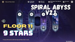 Floor 11 - 9 Star | Spiral Abyss v2.1 | Genshin Impact