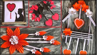 Easy and Quick 4 DIY Wall Hangings  Paper Flowers ideas (Cardboard Reuse, Room Décor)