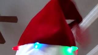 dancing santa hat with lights and bells