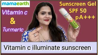 Mamaearth Skin illuminate sunscreen gel review || Mamaearth Sunscreen Gel with vitamin c review