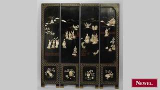 Antique Oriental Chinese style (19th/20th Cent) 4 panel