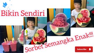 🍉 SEMANGKA SORBET ‼️ CUMA 2 BAHAN BISA ENAK BANGET ‼️ WATERMELON SORBET 🍉🍧